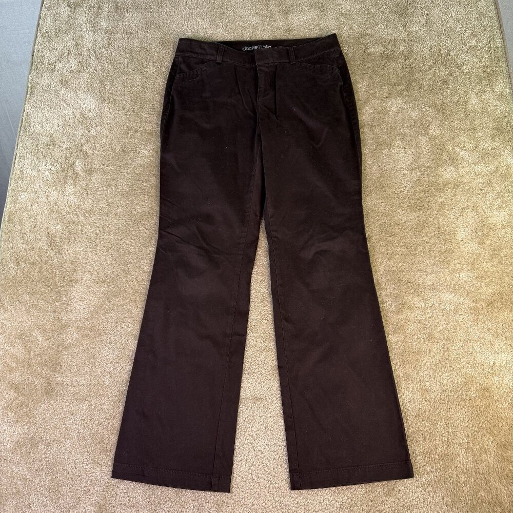 Dockers Womens Size 8 Brown Pants Chino Bootcut Mid Rise 32x32 F244
